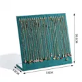 Présentoir à bijoux en velours vert support de collier planche de présentation avec chaînes. - Grande Planche à Colliers en L Vert Foncé