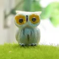 Miniatuur uil figuur voor DIY vetplant micro landschap sprookjes tuindecoratie bloempot - Blauw