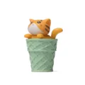 Süße Cartoon orange Katze in grünem Eishörnchen Figur, Harz Schreibtisch oder Auto Deko. - Katze (Matcha-Eis) / Gelb