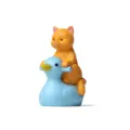 Niedliche orange Katze auf blauer Ente Miniatur Harz Figur Desktop Dekoration Variante - Einzelpreis / Gelbe Katze sitzt auf blauer Ente