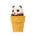 Süße Panda-Figur in einer knusprigen Waffel-Eistüte, perfekt als Schreibtisch- und Autodeko-Spielzeug. - Plüschtier / Panda (Gelber Eimer) / Kaffee-Weiß