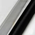 Organza wedding tulle fabric roll, grey and black variants for decoration and DIY crafts. - 40m x 1.5m / Black