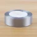 Nastro di raso grigio largo 2.5cm rotolo di tessuto per confezioni regalo e bouquet - Grigio