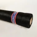 Black wedding decorative tulle fabric crystal yarn roll for stair handrail draping decor - 40m x 75cm / Black