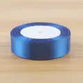 Rotolo di nastro di raso blu per confezioni regalo, decorazione di bouquet e artigianato. - Blu Zaffiro