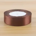 Nastro di raso marrone largo 2,5 cm per confezione di bouquet floreali e decorazione regalo - Marrone scuro