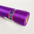 Purple organza fabric roll for wedding decoration, sheer tulle spool for event decor. - 40m x 75cm / Deep purple