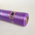 Purple tulle fabric roll for wedding decoration, stair railing crystal mesh DIY craft supplies. - 40m x 75cm / Light Purple