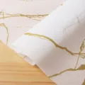 Waterproof gold marble flower wrapping paper for floral bouquets, gift packaging and decorative crafts. - 20 Sheets/Pack (56x55cm) / Snow White