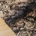 Papel de regalo floral impermeable mate con patrón de rosas para envolver ramos DIY - 20 Piezas/Paquete / Negro