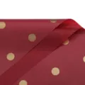 Red tissue paper with gold polka dots for gift wrapping, flower packaging, 70x50cm size. - 20 Sheets/Pack / Red with Gold Dots