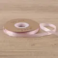 Pink satin ribbon variant, 1cm width with love forever print, ideal for floral packaging gifts. - Light Pink
