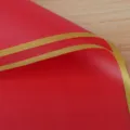 Red waterproof flower wrapping paper with elegant gold edge matte jelly film bouquet wrap - Gold Rim Jelly Film 20 Sheets/Pack (56x52cm) / Red