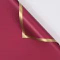 Αδιάβροχο χαρτί περιτυλίγματος λουλουδιών με χρυσό τελείωμα, παχύ υλικό συσκευασίας για ανθοδέσμες. - 20 Φύλλα/Πακέτο (56x56cm) / Υπο-Κόκκινο Χρυσό