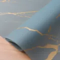 Waterproof blue gold marble floral wrapping paper for bouquet gift packaging variant material. - 20 Sheets/Pack (56x55cm) / Phantom Blue