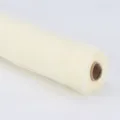 Rouleaux de filet floral beige variante, tissu d'emballage PP uni pour bouquet et cadeau. - 10 yards * 50 cm / Blanc Cassé