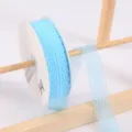 Light blue lace ribbon trim roll for gift wrapping, floral bouquets, and craft decoration. - Sky Blue
