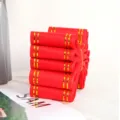 Cinta roja con borde dorado para pancarta de apertura material de embalaje floral festivo - Cinta Roja Paquete Borde Dorado