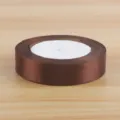 Brown Satin Ribbon 2cm Width Gift Wrapping Ribbon Bouquet Packaging Material 1 Roll. - Coffee