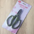 Grüner Griff Gartenschere Rosenschere Blumenstiel Schneidwerkzeug in Blisterpackung - Breitmaul Blumen Schere / Dunkelgrün