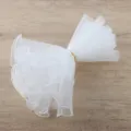 Ruban de tulle en maille plissée blanche pour emballage de fleurs, bordure unie. - Uni Unilatéral / 28CM*3.4M / Blanc