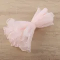 Ruban de tissu tulle maille à volants roses pour emballage de fleurs et décoration artisanale. - Uni Unilatéral / 28CM*3.4M / Rose