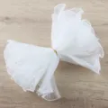 Filet de gaze plissé blanc pour emballage floral et emballage de cadeaux, matériel de bricolage. - Uni Bilatéral / 28CM*3.4M / Blanc