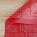 Waterproof retro English newspaper floral gift wrapping paper for bouquet packaging supplies. - 20 Pieces/Pack (56x56cm) / Red