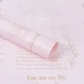 Papier de soie rose avec texte anglais pour bouquets, papier d'emballage cadeau élégant. - 20 Pièces/Paquet / Or Rose