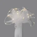 Guirlande lumineuse LED tulle blanc tissu mesh pour emballage de bouquet et déco. - Lumineux Unilatéral / 28CM*2M / Blanc