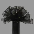 Matériel d'emballage floral en tulles noirs froncés avec lumières LED pour beaux bouquets. - Lumineux Unilatéral / 28CM*2M / Noir
