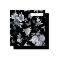 Waterproof floral wrapping paper with black background, elegant butterfly and flower print. - Midnight Black
