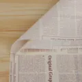 Vintage English newspaper floral wrapping paper, waterproof gift packing material for bouquet. - 20 Pieces/Pack (56x56cm) / Kraft Paper with Coffee Letters