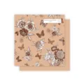Vintage floral butterfly wrapping paper for flower bouquets waterproof elegant design - Milk Coffee