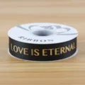 2.5CM Schwarzes Ripsband Goldpraegung Love Is Eternal DIY Geschenk Blumenverpackung - Schwarz Goldprägung LOVE 2.5CM*30 Yards/Rolle