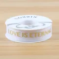 2.5cm gold gepraegtes englisches band diy blumen geschenk verpackung schleife torten deko - Reinweiß Goldprägung LOVE 2.5CM*30 Yards/Rolle