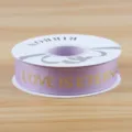 2.5cm Heißfolienprägung Ripsband für Geschenkverpackung Blumenstrauß und Dekoration - Helllila Goldprägung LOVE 2.5CM*30 Yards/Rolle