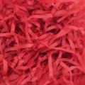 Carta riempitiva rossa sminuzzata per scatole regalo, cesti e decorazioni floreali. - 100g/Confezione / Rosso