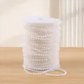 Ρολό αλυσίδας με πέρλες 3+8mm για ανθοδέτηση, DIY χειροτεχνίες και διακόσμηση μπουκέτου. - Λευκή αλυσίδα μαργαριταριών 4mm