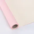 Rouleau de papier d'emballage floral bicolore, matériel étanche pour bouquets, rose et beige. - 56cmx10yd/Rouleau / Rose et Blanc Lait