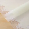 Frosted waterproof floral wrapping paper, white flower print flower bouquet packing paper roll - 20 Pieces/Pack / Off White