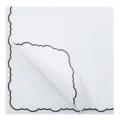 Waterproof Flower Wrapping Paper Scalloped Edge Korean Style Bouquet Packing Material - Small Handkerchief 20 Sheets / 56*56cm/Sheet / Pristine White