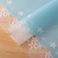 Blue floral wrapping paper translucent frosted flower bouquet gift packaging material roll - 20 Pieces/Pack / Light Blue