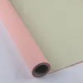 Rouleau de papier d'emballage pour fleurs bicolore étanche, rose et vert clair. - 56cmx10yd/Rouleau / Rose Lotus et Marron