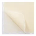 Waterproof flower wrapping paper, light yellow scalloped edge floral bouquet packaging material - Small Handkerchief 20 Sheets / 56*56cm/Sheet / Light Primrose Yellow
