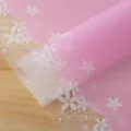 Pink floral frosted waterproof wrapping paper for fresh flower bouquets and gifts packaging. - 20 Pieces/Pack / Light Pink