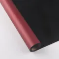 Papier d'emballage floral étanche bicolore, film BOPP finition mate pour magnifiques bouquets. - 56cmx10yd/Rouleau / Bordeaux & Noir