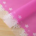 Waterproof floral wrapping paper pink bouquet gift wrap matte Korean paper roll for flower package - 20 Pieces/Pack / Deep Pink