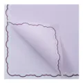 Purple waterproof flower wrapping paper with scalloped edge for bouquet floral packaging. - Small Handkerchief 20 Sheets / 56*56cm/Sheet / Lavender