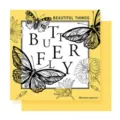 Waterproof flower wrapping paper with butterfly print, perfect for floral bouquet packaging. - Lemon Yellow